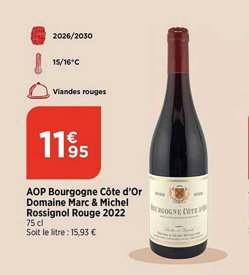 AOP Bourgogne Côte d’Or Domaine Marc & Michel Rossignol Rouge 2022
