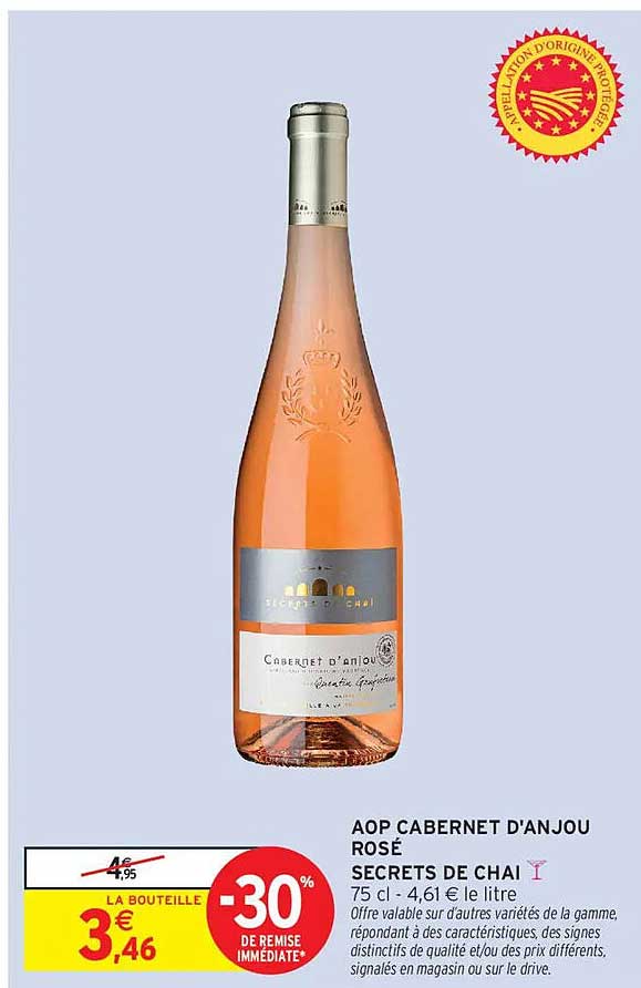 AOP CABERNET D'ANJOU ROSÉ SECRETS DE CHAI