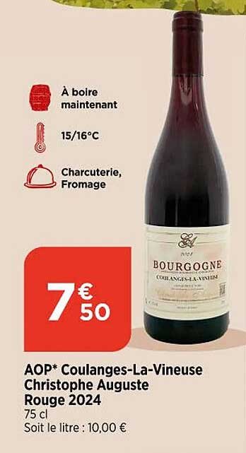 AOP* Coulanges-La-Vineuse Christophe Auguste Rouge 2024