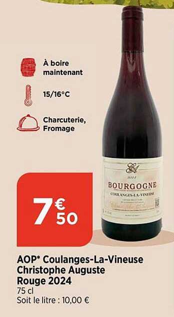 AOP* Coulanges-La-Vineuse Christophe Auguste Rouge 2024