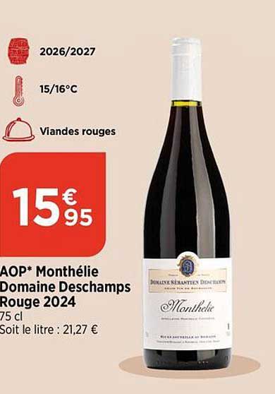AOP* Monthélie Domaine Deschamps Rouge 2024