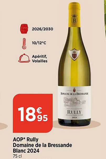 AOP* Rully Domaine de la Bressande Blanc 2024 75 cl