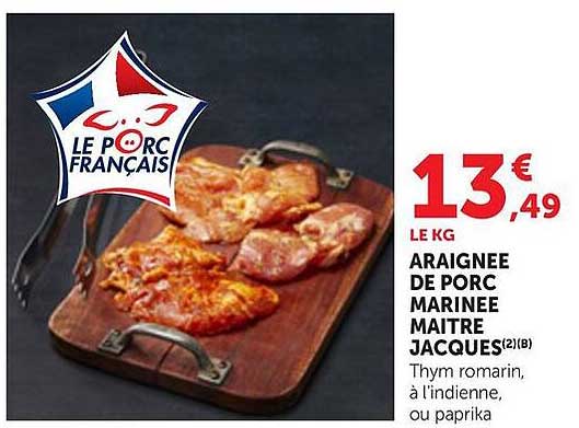 ARAIGNEE DE PORC MARINEE MAITRE JACQUES