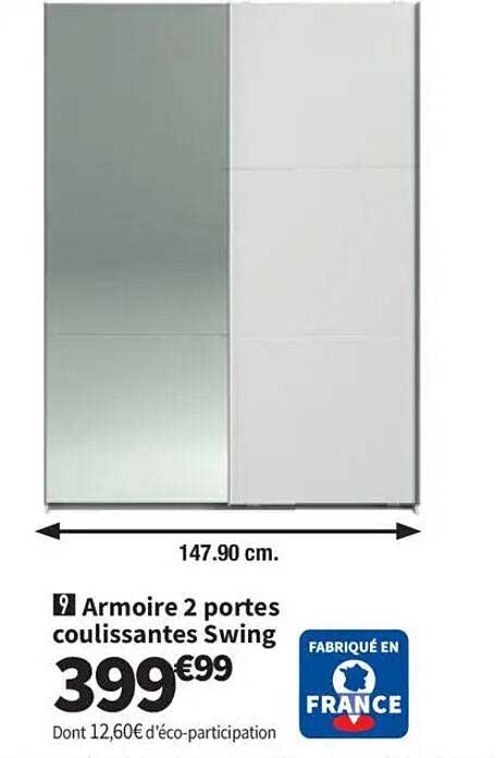 Armoire 2 portes coulissantes Swing
