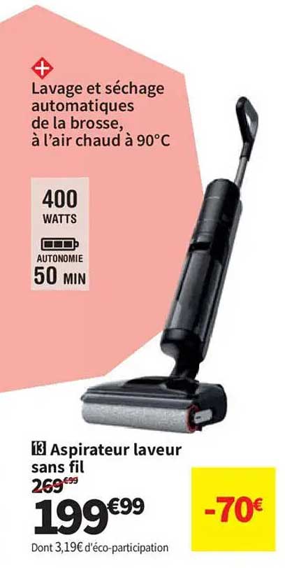 Aspirateur laveur sans fil