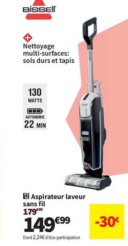 Aspirateur laveur sans fil