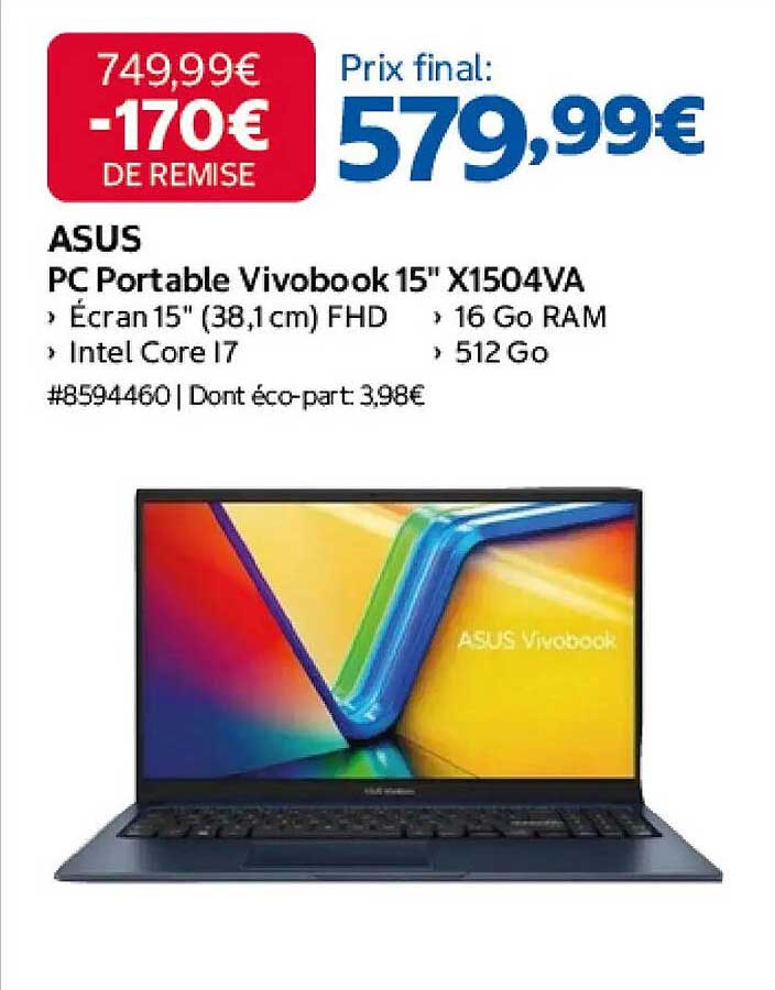 ASUS PC Portable Vivobook 15" X1504VA