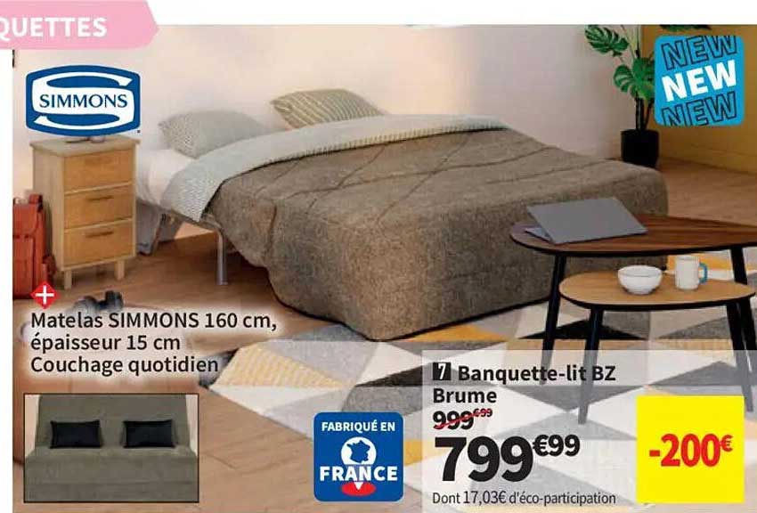Banquette-lit BZ Brume