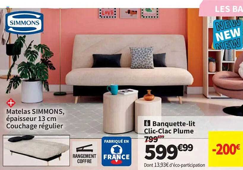 Banquette-lit Clic-Clac Plume