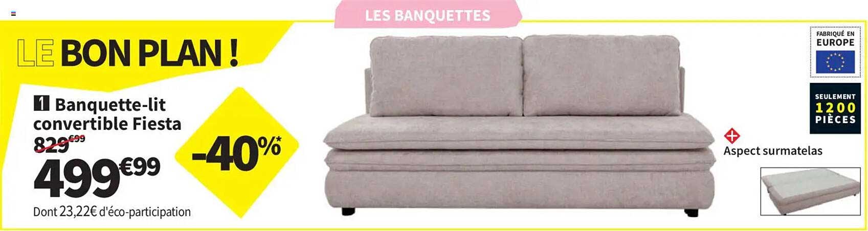 Banquette-lit convertible Fiesta
