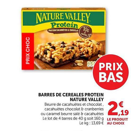 BARRES DE CEREALES PROTEIN NATURE VALLEY
