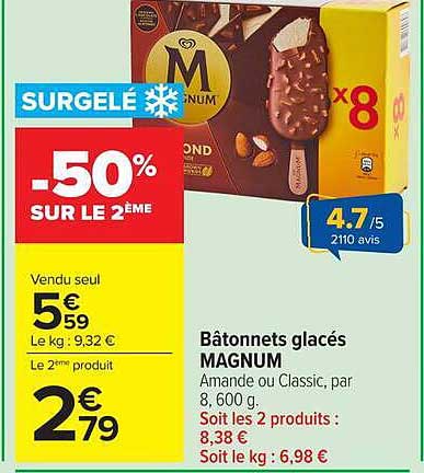 Bâtonnets glacés MAGNUM