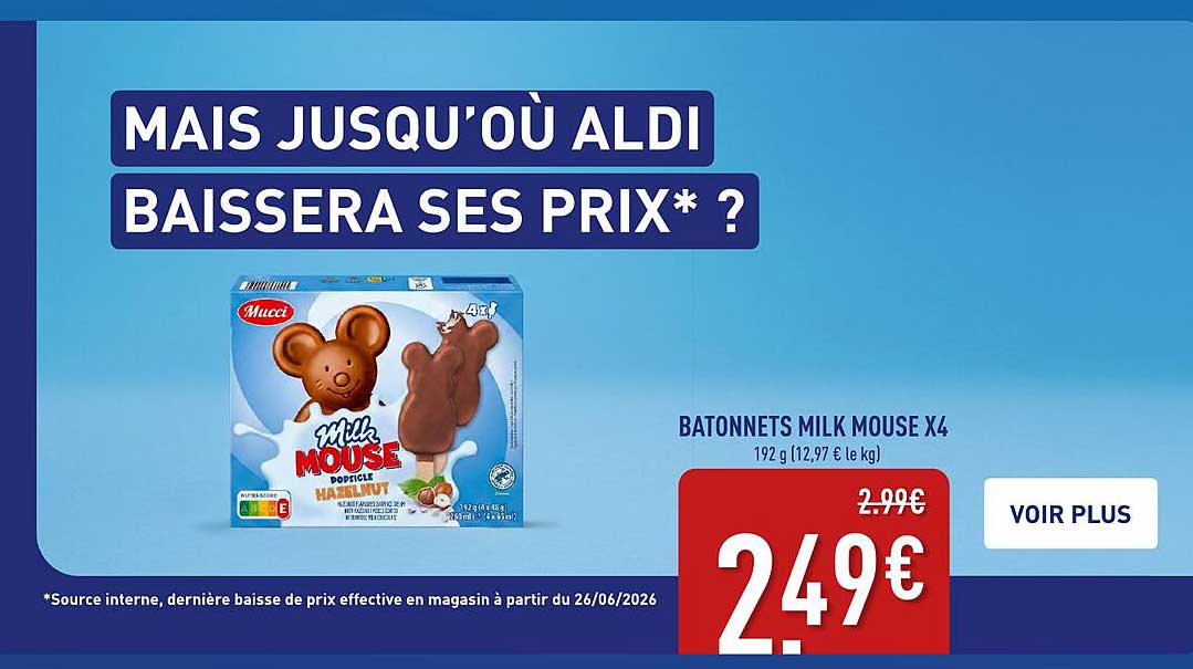 BATONNETS MILK MOUSE X4