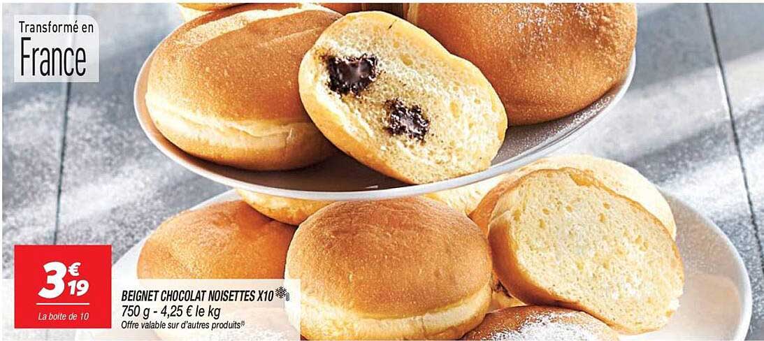 BEIGNET CHOCOLAT NOISETTES X10