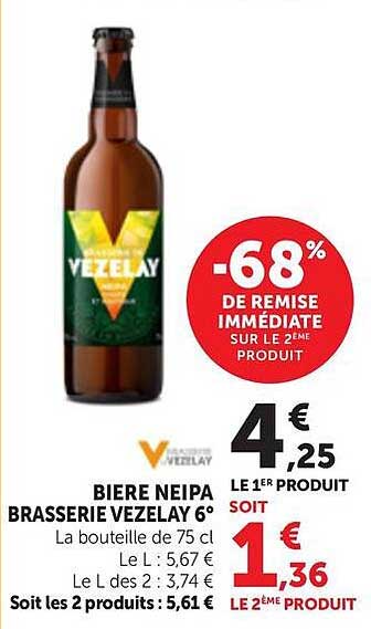 BIERE NEIPA BRASSERIE VEZELAY 6°