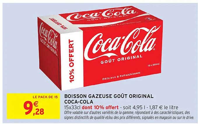 BOISSON GAZEUSE GOÛT ORIGINAL COCA-COLA