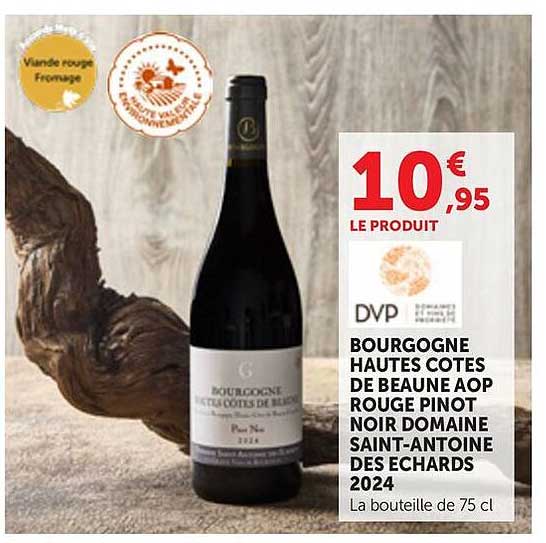 BOURGOGNE HAUTES COTES DE BEAUNE AOP ROUGE PINOT NOIR DOMAINE SAINT-ANTOINE DES ECHARDS 2024