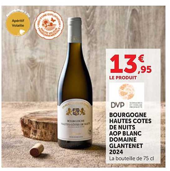 BOURGOGNE HAUTES COTES DE NUITS AOP BLANC DOMAINE GLANTENET 2024