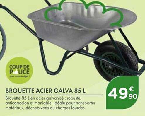 BROUETTE ACIER GALVA 85 L