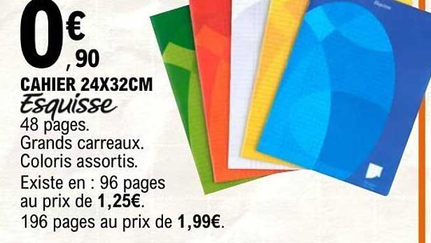 CAHIER 24X32CM Esquisse