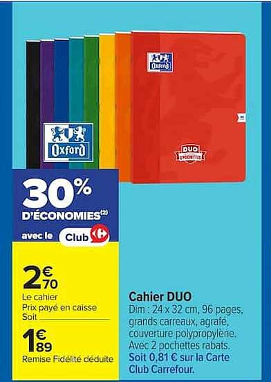 Cahier DUO