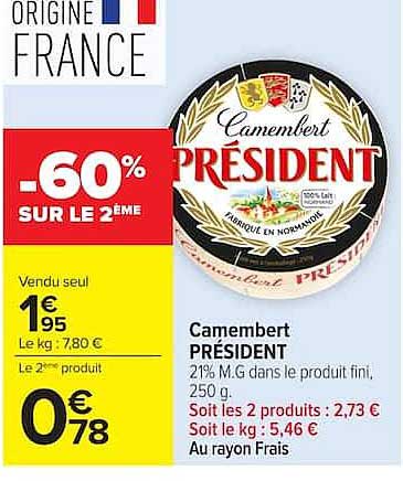 Camembert PRÉSIDENT