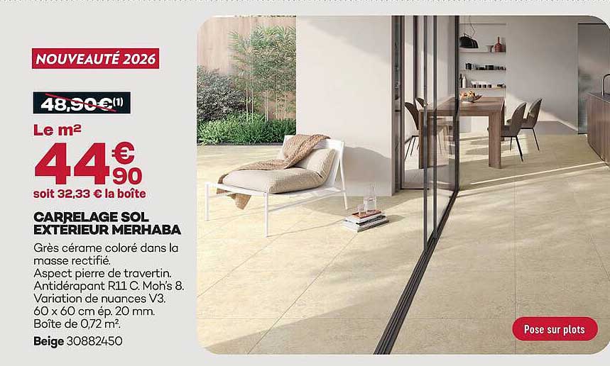CARRELAGE SOL EXTERIEUR MERHABA