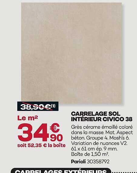 CARRELAGE SOL INTERIEUR CIVICO 38