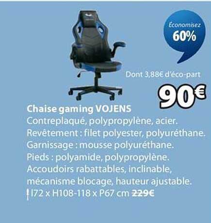 Chaise gaming VOJENS