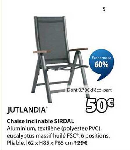 Chaise inclinable SIRDAL