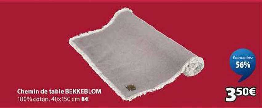 Chemin de table BEKKEBLOM 100% coton, 40x150 cm