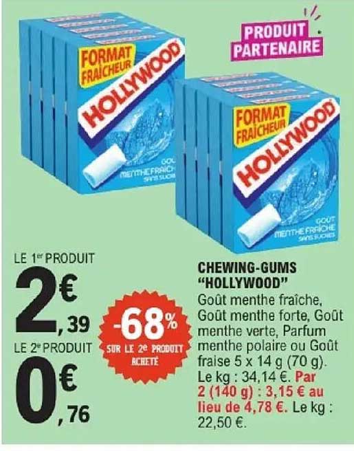 CHEWING-GUMS "HOLLYWOOD"