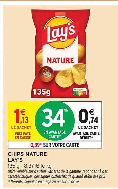 CHIPS NATURE LAY'S 135 g
