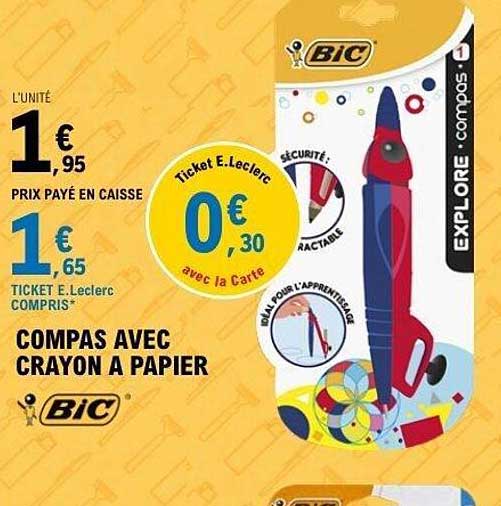 COMPAS AVEC CRAYON A PAPIER