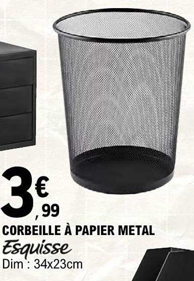 CORBEILLE À PAPIER METAL Esquisse