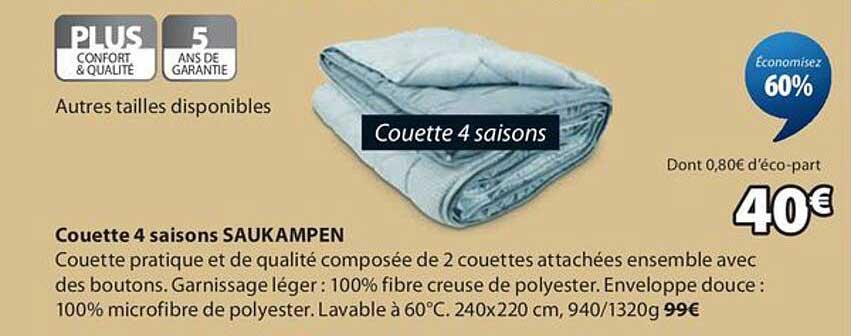 Couette 4 saisons SAUKAMPEN