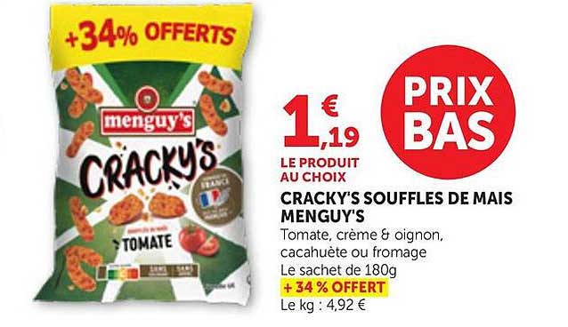 CRACKY'S SOUFFLES DE MAIS MENGUY'S