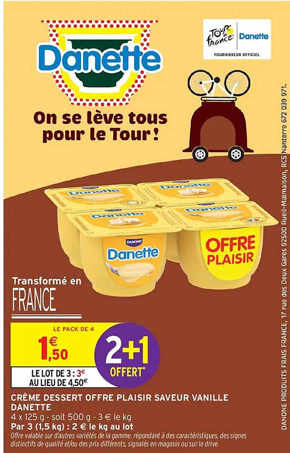 CRÈME DESSERT OFFRE PLAISIR SAVEUR VANILLE DANETTE