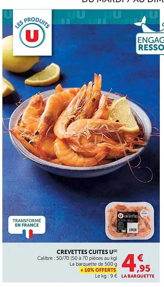 CREVETTES CUITES U