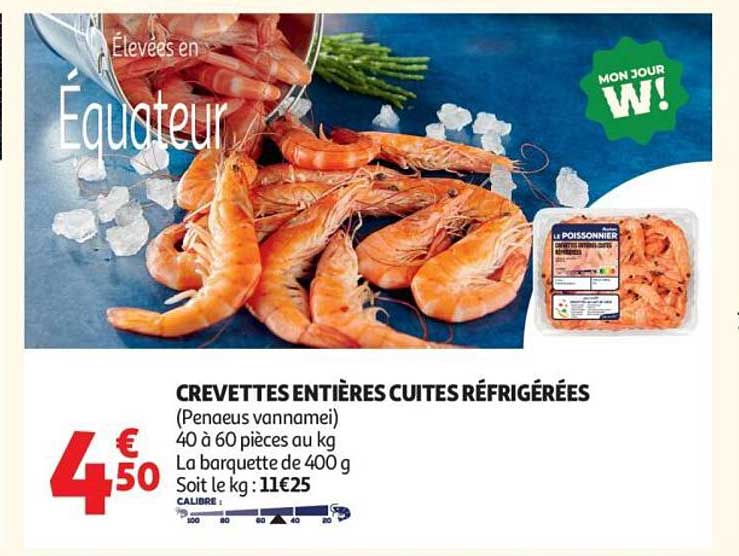 CREVETTES ENTIERES CUITES REFRIGEREES
