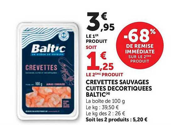 CREVETTES SAUVAGES CUITES DECORTIQUEES BALTIC(4)