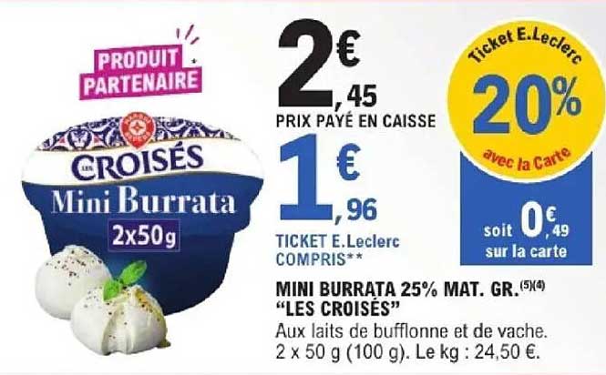 CROISÉS Mini Burrata 2x50g
