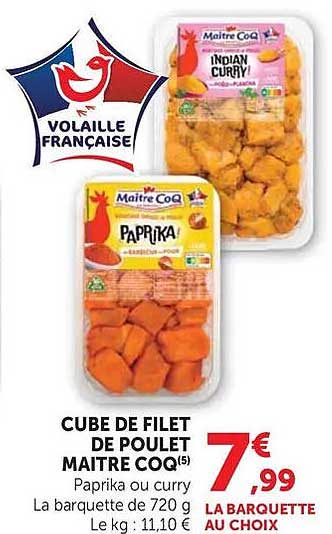 CUBE DE FILET DE POULET MAITRE COQ(5)