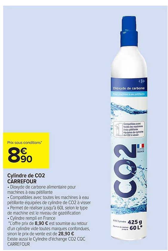 Cylindre de CO2 CARREFOUR
