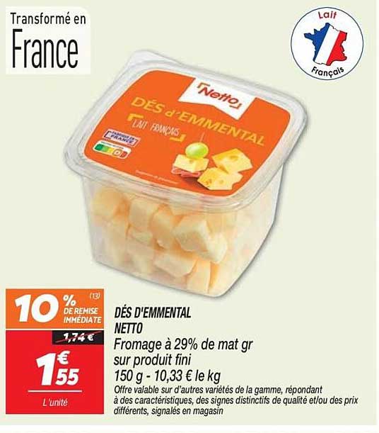 DÉS D'EMMENTAL NETTO