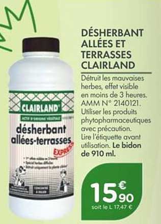 DÉSHERBANT ALLÉES ET TERRASSES CLAIRLAND