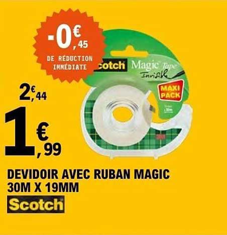 DEVIDOIR AVEC RUBAN MAGIC 30M X 19MM