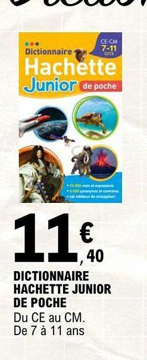 DICTIONNAIRE HACHETTE JUNIOR DE POCHE