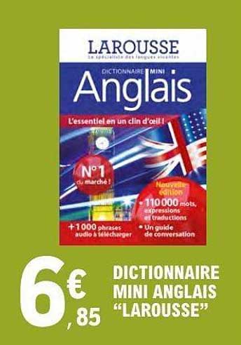 DICTIONNAIRE MINI ANGLAIS “LAROUSSE”