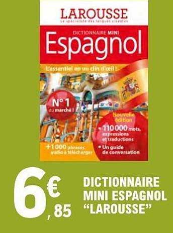 DICTIONNAIRE MINI ESPAGNOL “LAROUSSE”